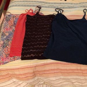Lot 4 Ann Taylor LOFT tanks size large